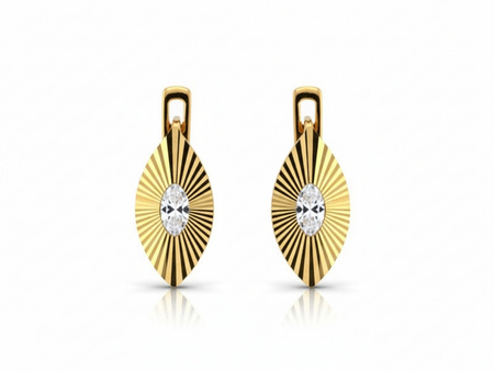 Angielskie kolczyki z jedną cyrkonią