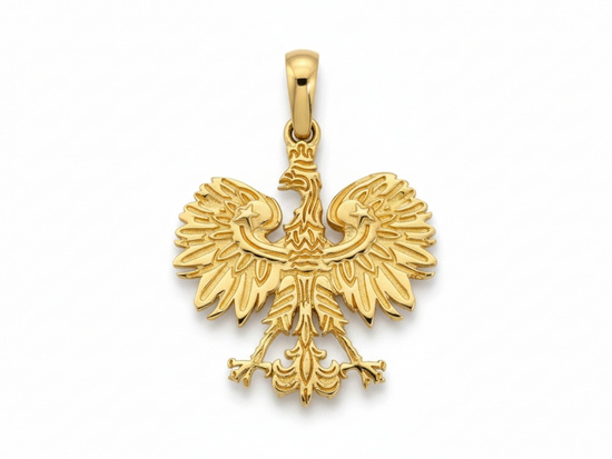 Zawieszka złota orzeł w koronie
