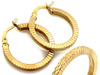 Kolczyki złote zdobione kółka 24mm