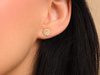Małe kółeczka z cyrkoniami kolczyki sztyfty