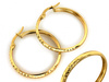 Kolczyki złote koła 28mm zdobione