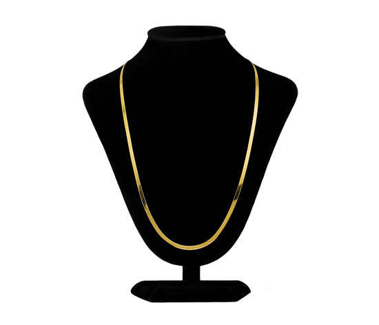 Złoty łańcuszek 585 taśma, żmijka 