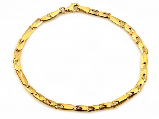 Bransoletka złota z prostokątnych elementów