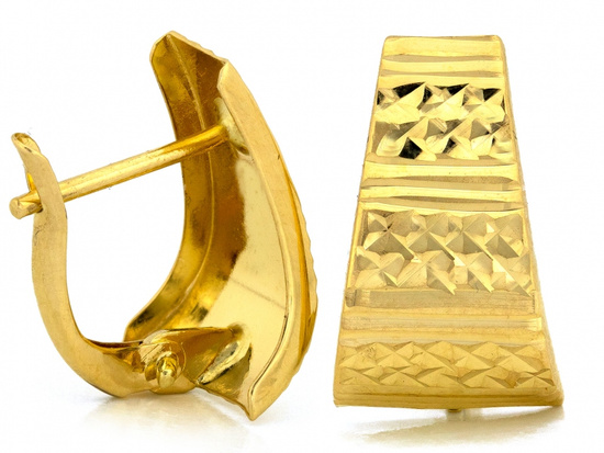 Kolczyki złote diamentowane