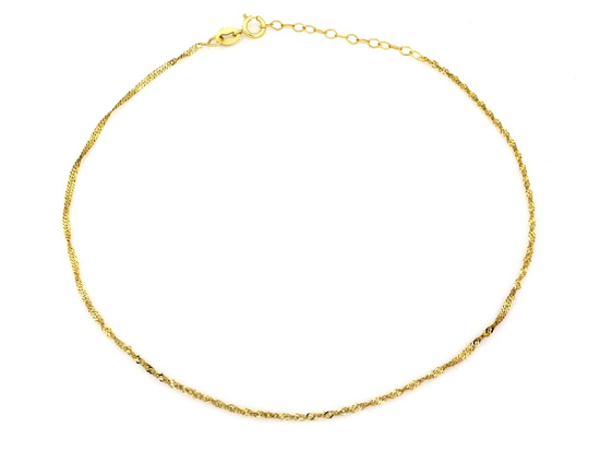 Złota bransoletka łańcuszkowa singapur