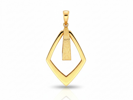 Zawieszka złota duża dwa ruchome romby