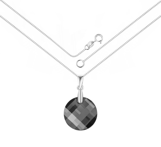Naszyjnik srebrny 925 Swarovski - koło