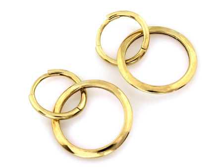 Kolczyki złote z dwóch kółeczek