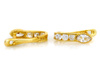 Złote kolczyki dziecięce z cyrkoniami