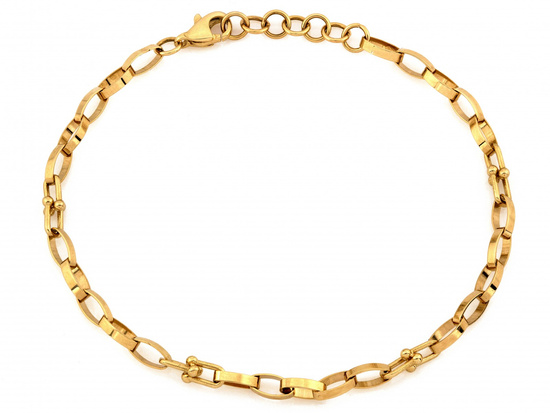 Bransoletka złota owalne ogniwa modna elegancka