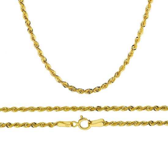 Złoty łańcuszek 585 korda, kordel