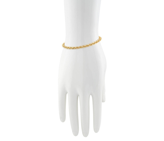Złota bransoletka 585 kordel korda diamentowana