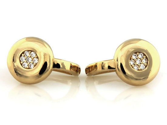 Złote kolczyki wygodne angielskie na każdą okazję
