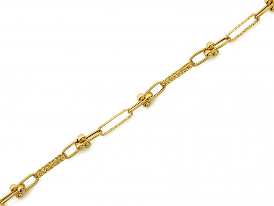 Bransoletka złota z dużych ogniw oryginalna