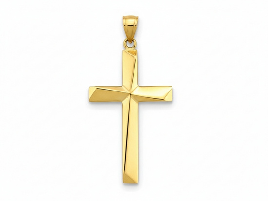 Złota zawieszka krzyżyk wysokość 30,5mm