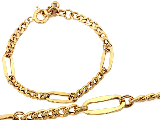 Bransoletka złota elementowa elegancka