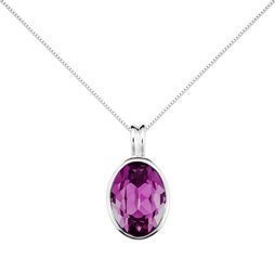 Naszyjnik srebrny 925 Swarovski - elipsa 