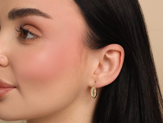 Kolczyki złote angielskie bez kamieni błyszczące