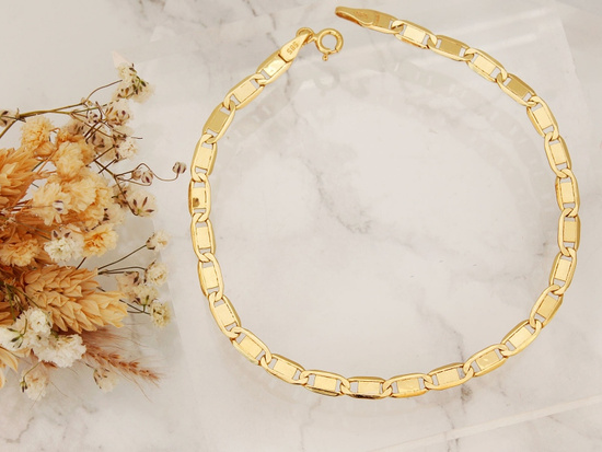 Złota bransoletka łańcuszkowa