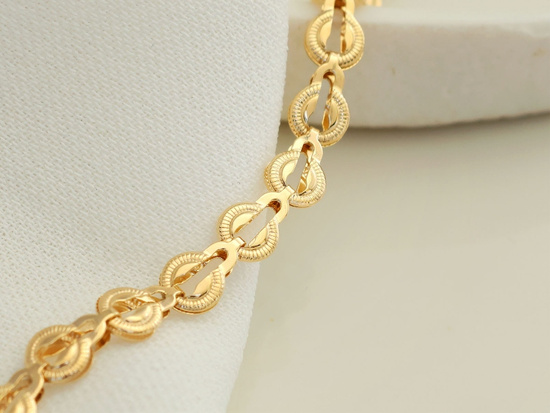 Bransoletka złota z ażurowych składanych elementów