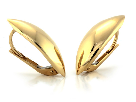 Złote kolczyki angielskie klasyka elegancji