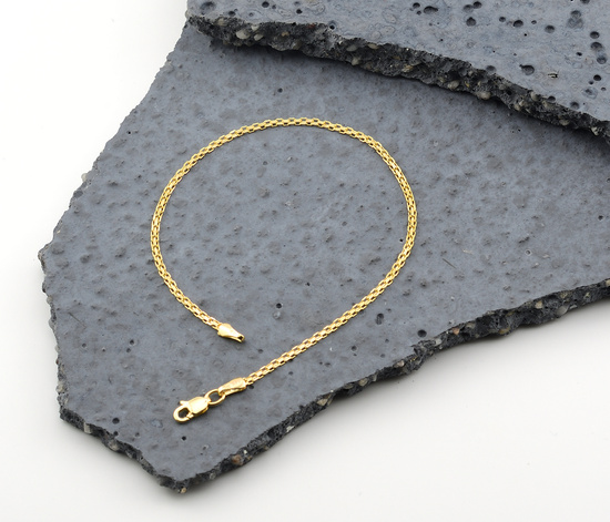 Złota bransoletka 925 Bismarck - 18 cm