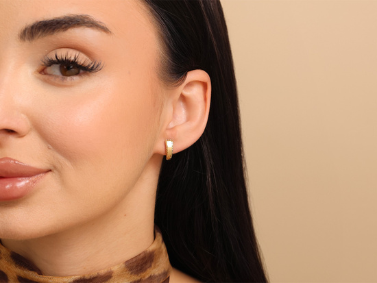 Kolczyki złote angielskie błyszczące