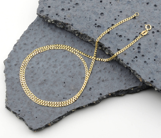 Złoty łańcuszek 585 pancerka - 55 cm