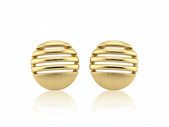 Złote kolczyki na sztyft bez kamieni