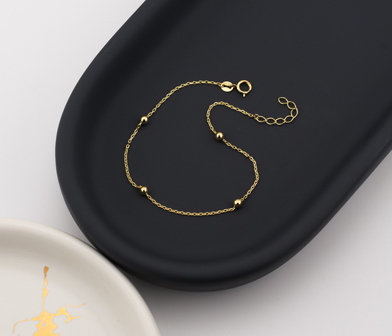 Złota bransoletka 375 kulki, kuleczki 