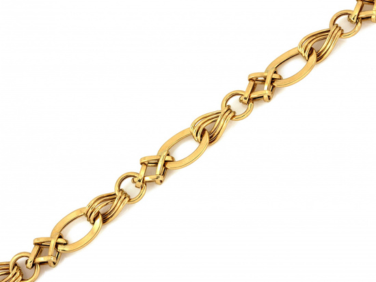 Efektowna złota bransoleta ekskluzywna z dużych ogniw