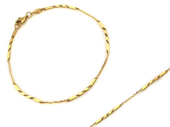 Złota bransoletka delikatna subtelna