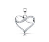 Zawieszka srebrna 925 z diamentowymi cyrkoniami - serce, nieskończoność 