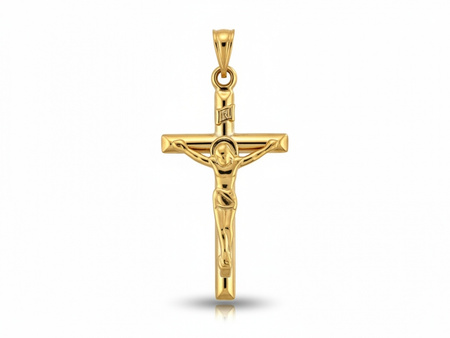 Złoty krzyżyk zawieszka na łańcuszek
