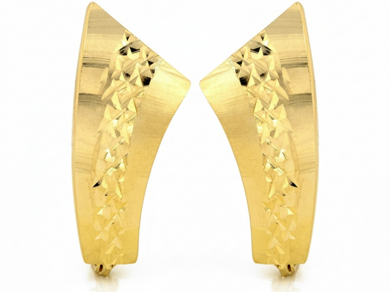 Złote kolczyki angielskie zapięcie eleganckie