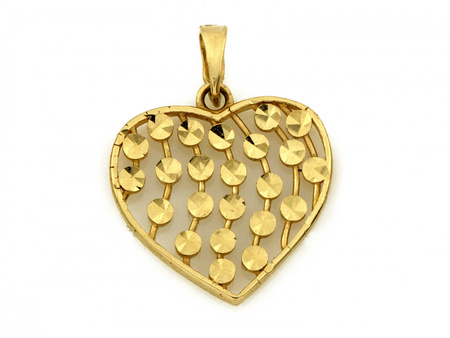 Zawieszka złota ażurowe serce