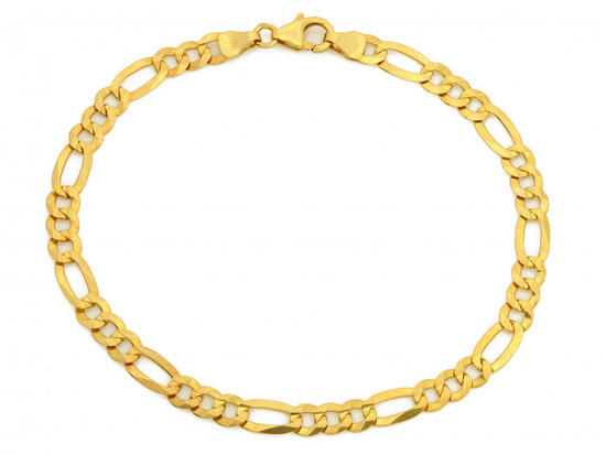 Złota bransoletka gruba pancerka męska