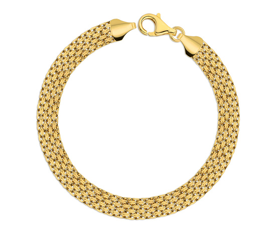 Złota bransoletka 925 Bismarck - 19 cm