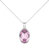 Naszyjnik srebrny 925 Swarovski - elipsa 