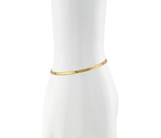 Złota bransoletka 585 elegancka taśma, żmijka