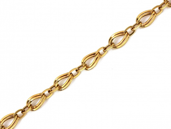 Złota bransoletka z dużych elementów