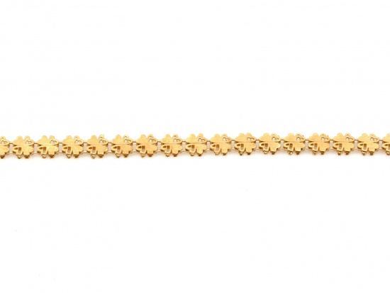 Złota bransoletka z małych koniczynek