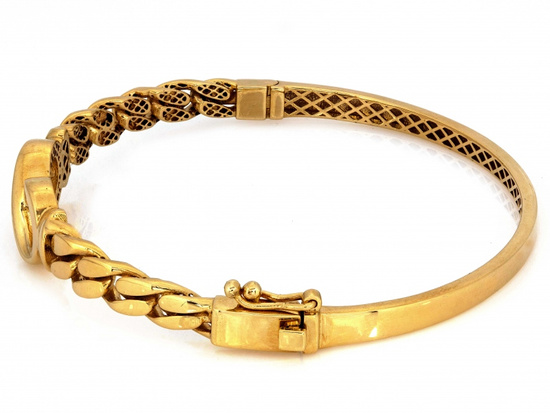 Bransoletka złota sztywna z nieskończonością