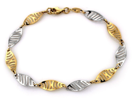 Elegancka dwukolorowa bransoletka damska