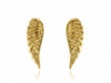 Kolczyki złote skrzydła przy uchu na sztyfcie 