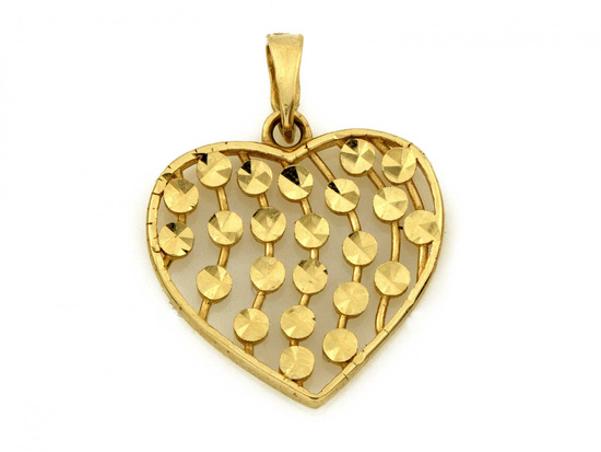 Zawieszka złota ażurowe serce