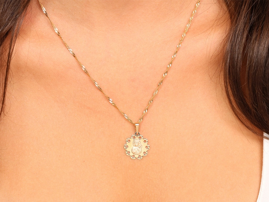 Medalik złoty Matka Boska Częstochowska