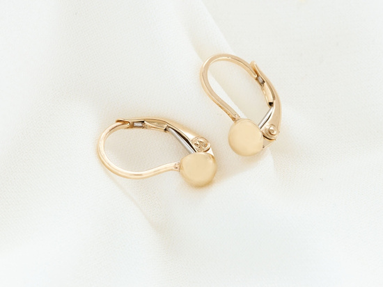 Kolczyki złote wygodne angielskie subtelne bez kamieni