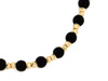 Złote i czarne kulki bransoletka czarna sznurkowa