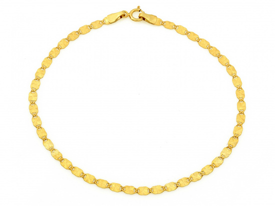 Bransoletka złota owalne błyszczące ogniwa